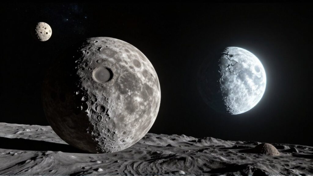 Diversos satélites naturales